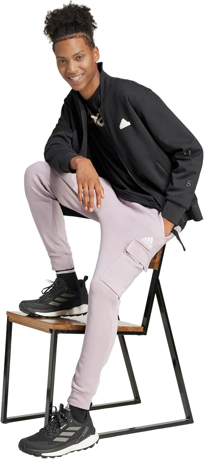 adidas Men's Essentials Fleece Regular Tapered Cargo Pants