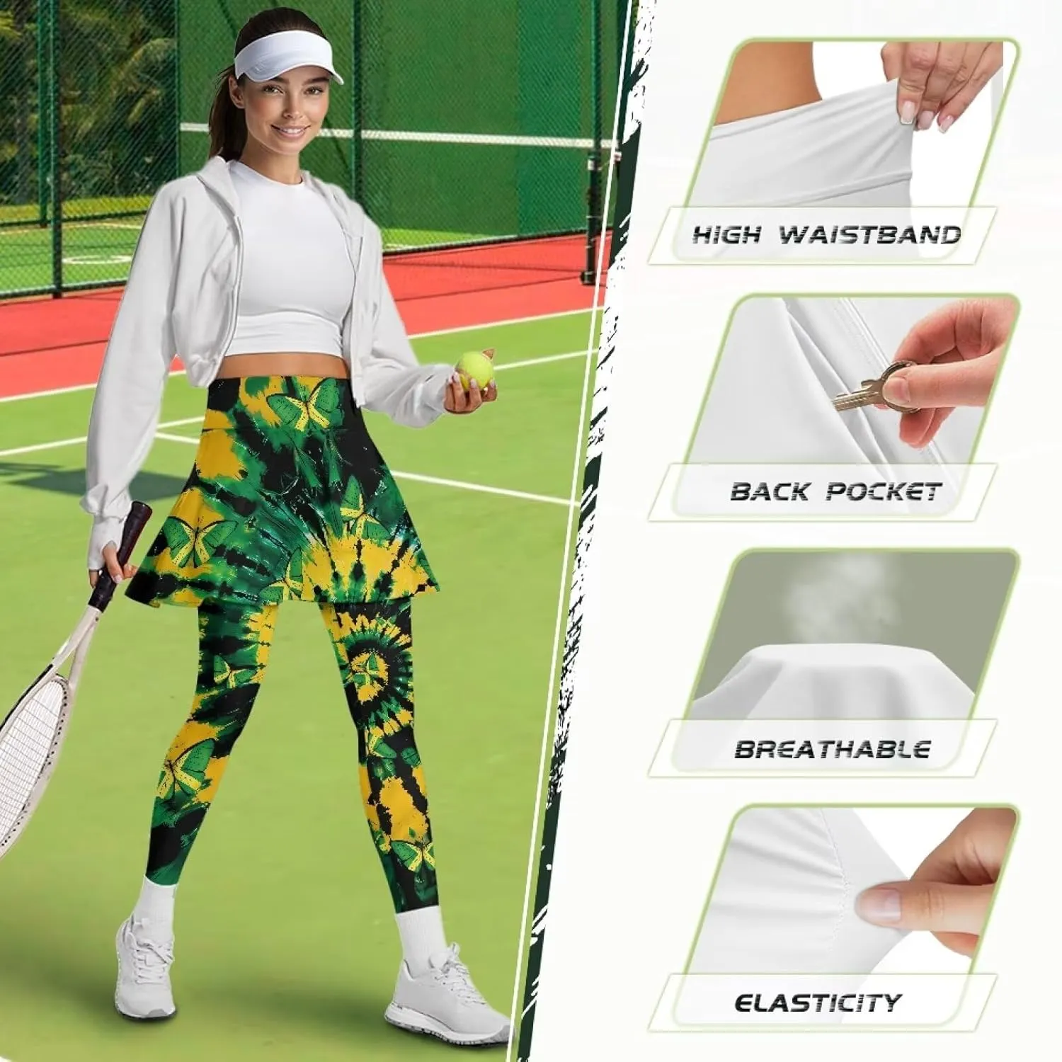 AFPANQZ Skirted Leggings for Women High Waisted Casual Butt Lift Leggings Winter Fall Gym Yoga Sport Yoga Pants