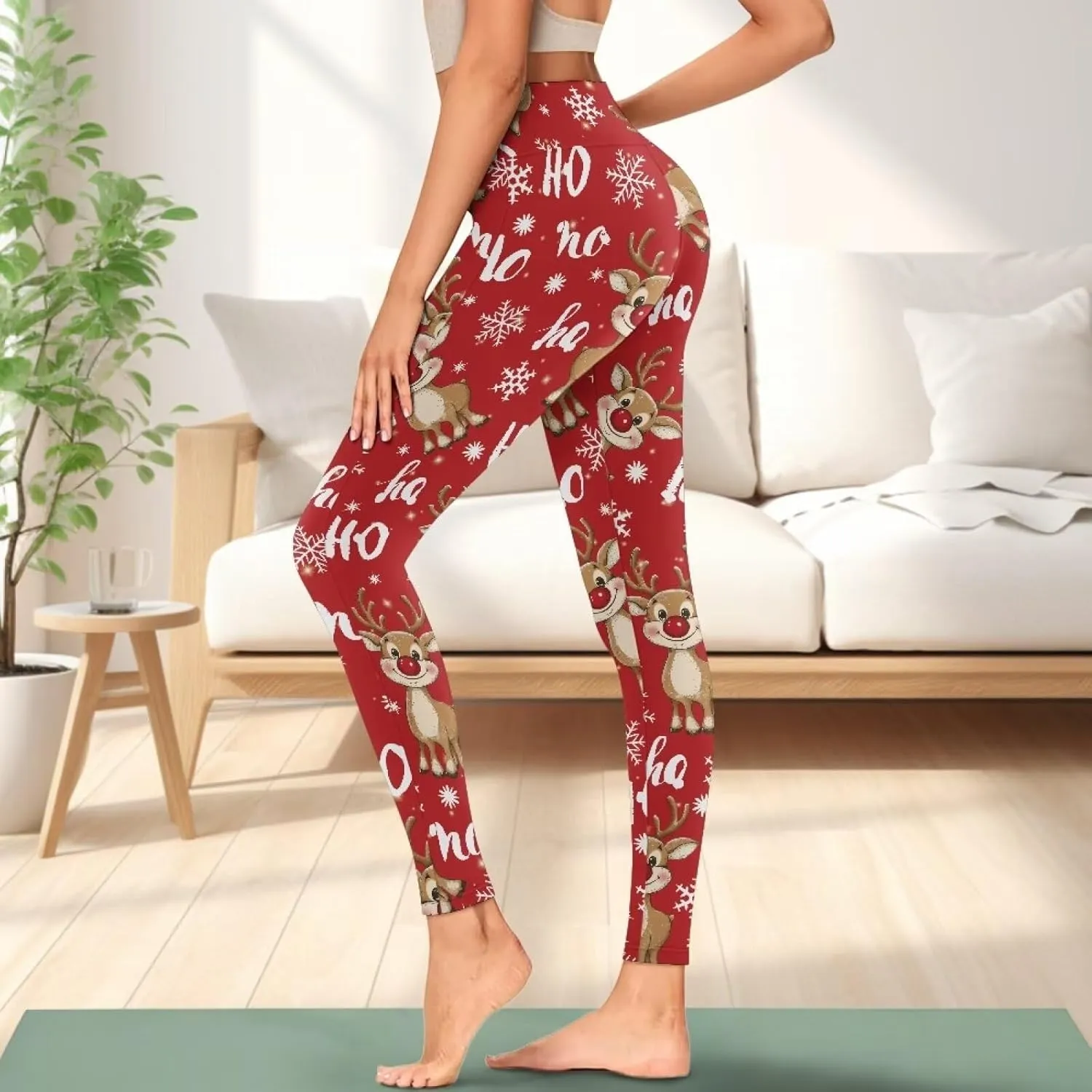 AFPANQZ Women's Yoga Leggings Tummy Control High Waisted Yoga Pants with Pockets Gym Fitness Stretch Capri Athletic Pants
