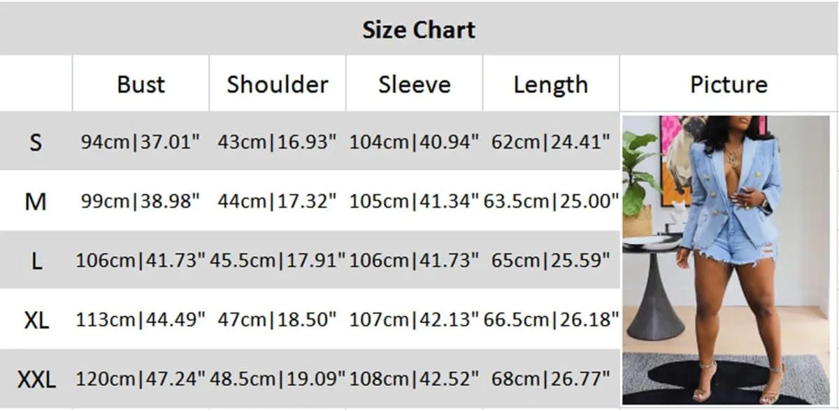 Alunzoem Womens Denim Jackets Double Breasted Jean Blazer Business Casual Open Front Long Sleeve Work Office Jacket Coat
