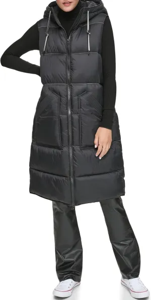 Andrew Marc Women's Kerr Long Quilted Puffer Vest
