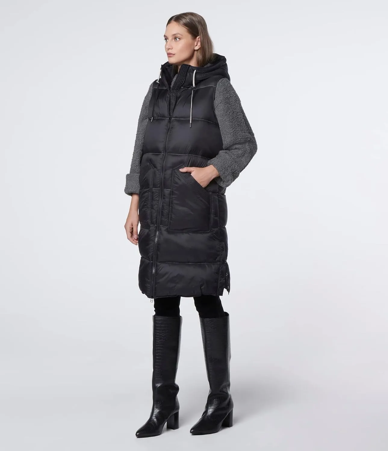 Andrew Marc Women's Kerr Long Quilted Puffer Vest