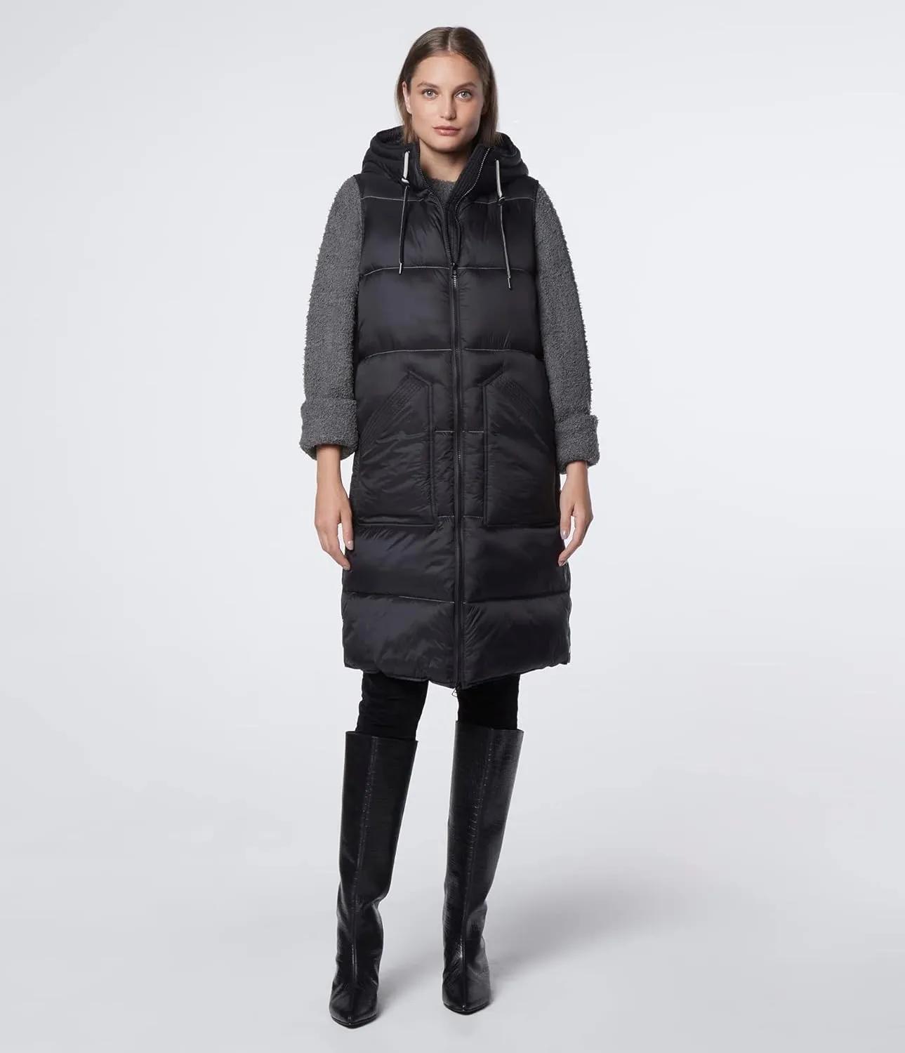 Andrew Marc Women's Kerr Long Quilted Puffer Vest