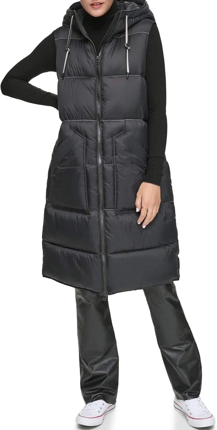 Andrew Marc Women's Kerr Long Quilted Puffer Vest