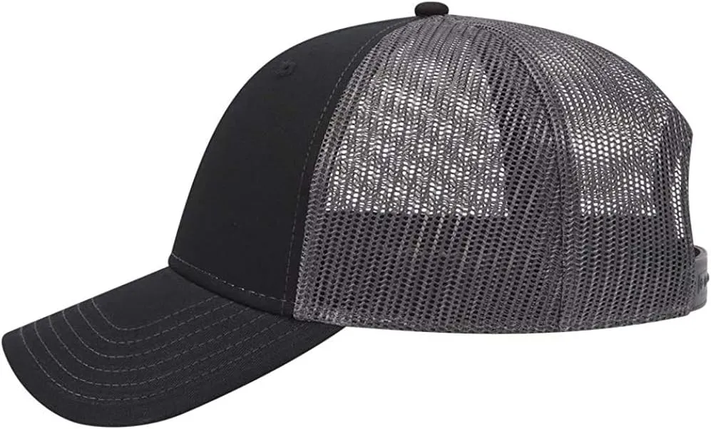 Ashen Fane 6 Panel Low Profile Contrast Vertical Mesh Back Snapback Hat