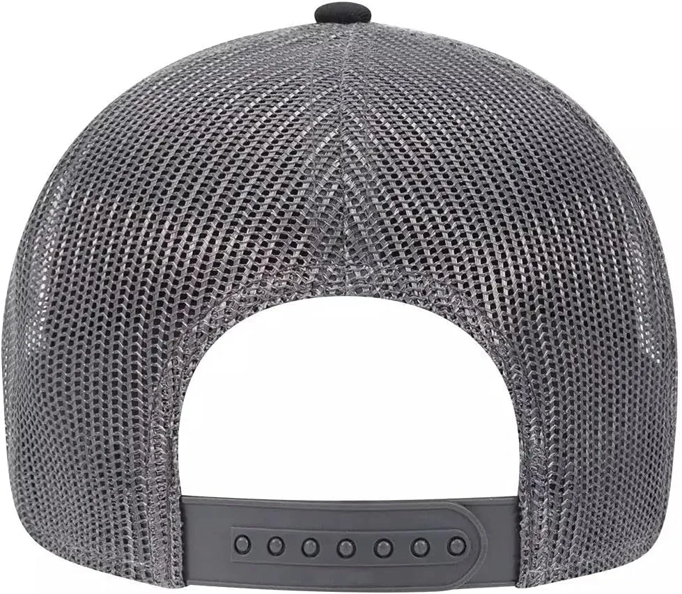 Ashen Fane 6 Panel Low Profile Contrast Vertical Mesh Back Snapback Hat