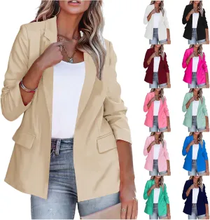 Business Casual Blazers for Women Dressy Long Sleeve Jackets Lightweight Blazer Cardigan Work Suit Jacket Clothes