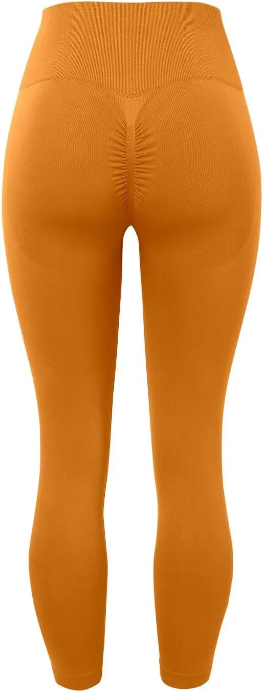 Butt Lift Leggings for Women Workout Yoga Pants Ruched Booty High Waist Scrunch Butt Lifting Yoga Gym Athletic Booty Tight