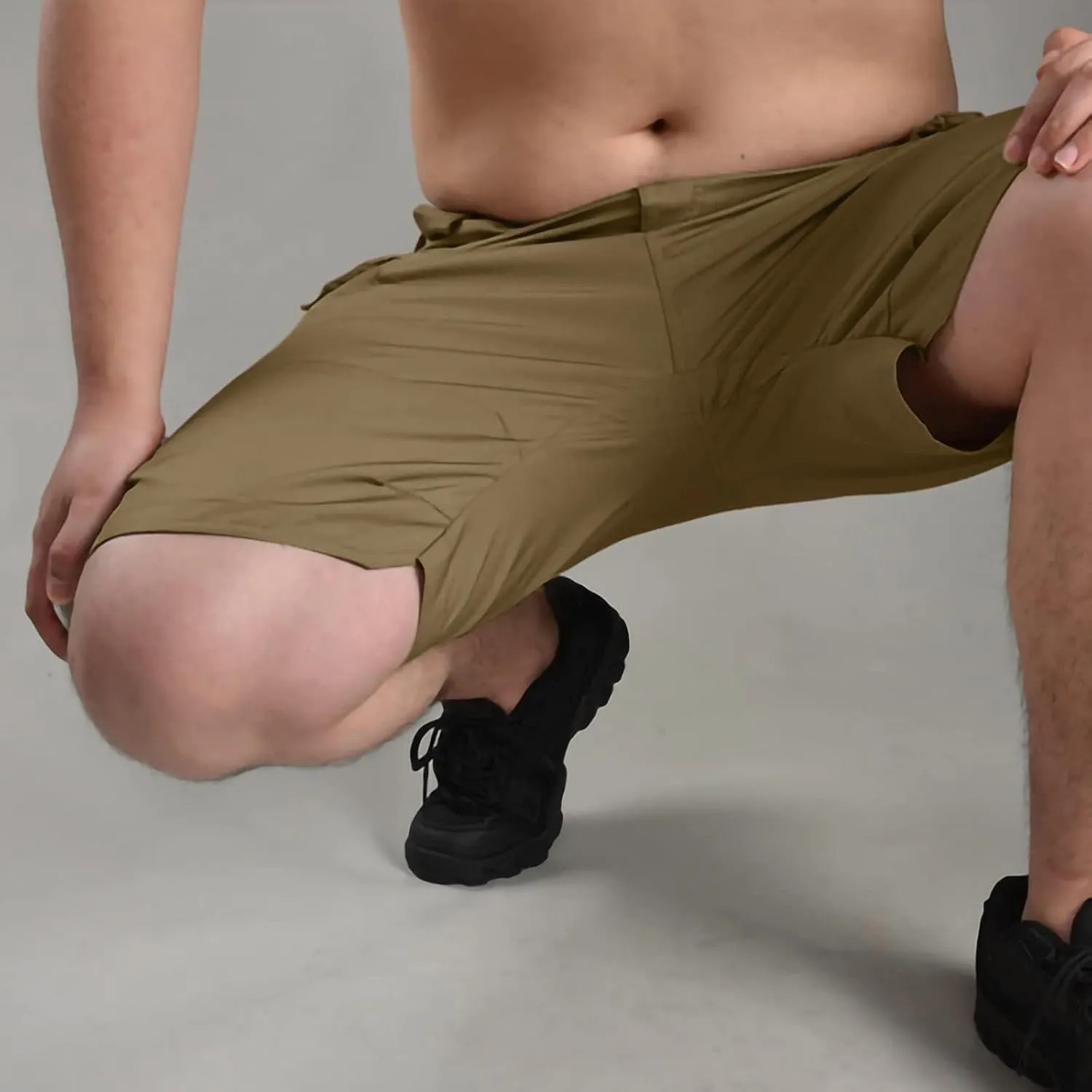Cargo Shorts for Men Summer Outdoor Tactical Pants Solid/Patriotic Printed Military SweatShorts with Multi Pocket