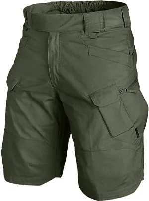Cargo SweatShorts for Men Summer Outdoor Tactical Pants Solid/Patriotic Printed Military Shorts with Multi Pockets