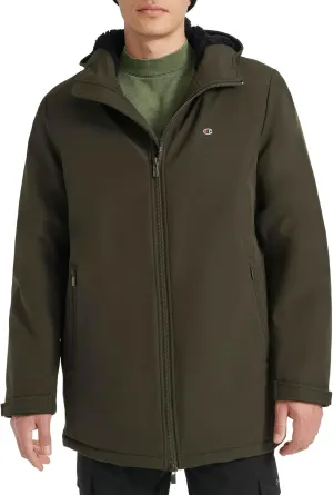 Champion Men's Mid-Length Soft Shell Performance Jacket with Sherpa Lining