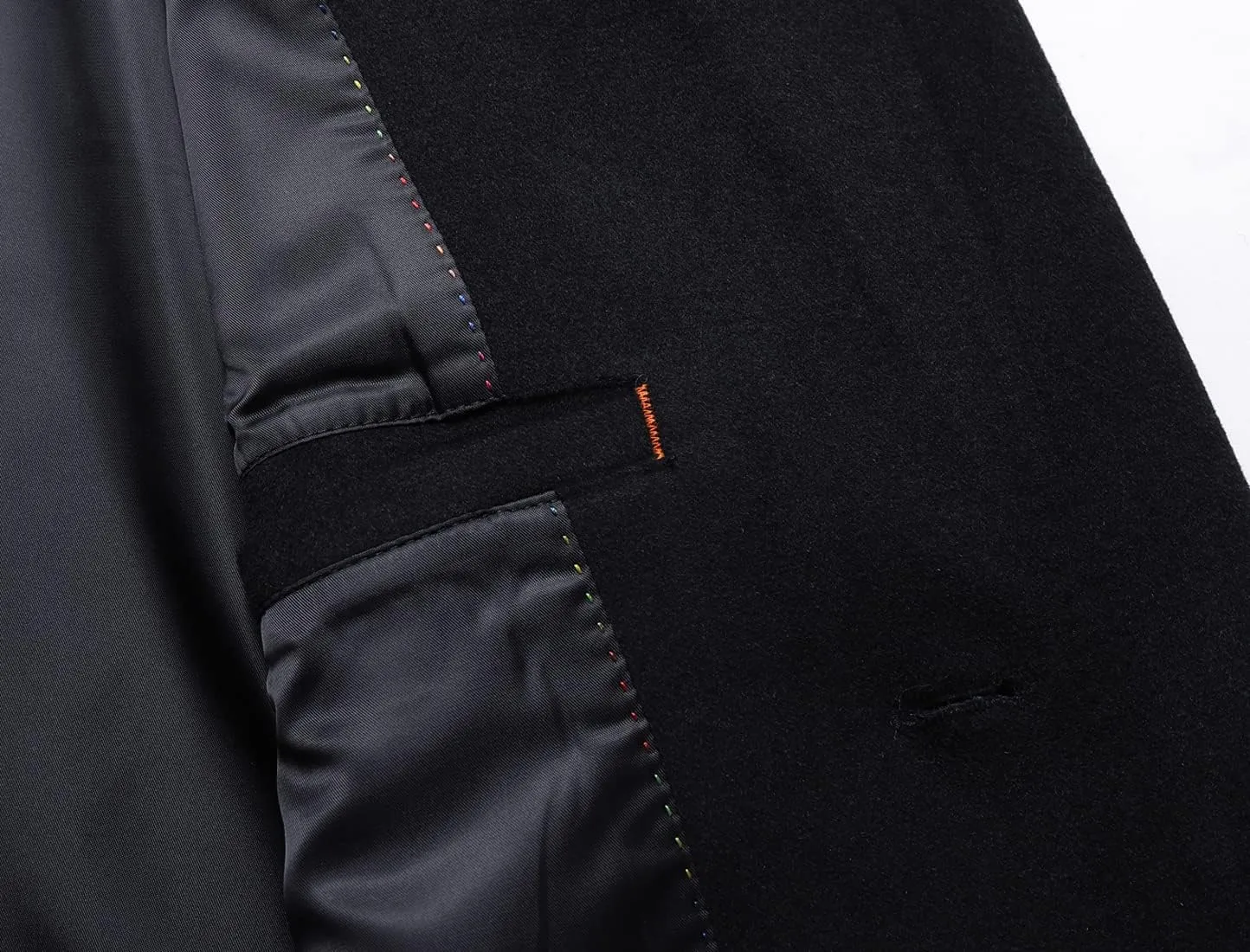 chouyatou Men's Mid-Length Single Breasted Wool Blend Top Coat