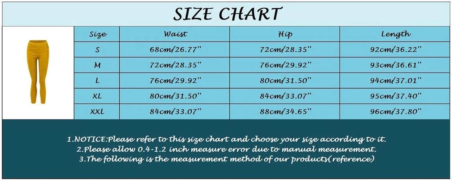 CRNTCEM Womens Cotton Jeggings for Women High Waisted Stretch Skinny Moto Biker Leggings Pleated Slim Pull-On Pencil Pants