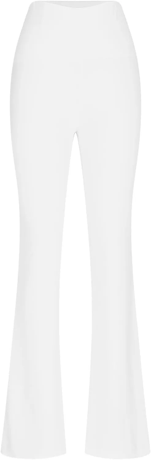 DASAYO Wide Leg Trousers Women High Waist Tummy Control Butt Lifting Flare Yoga Pants Stretchy Workout Bootcut Leggings