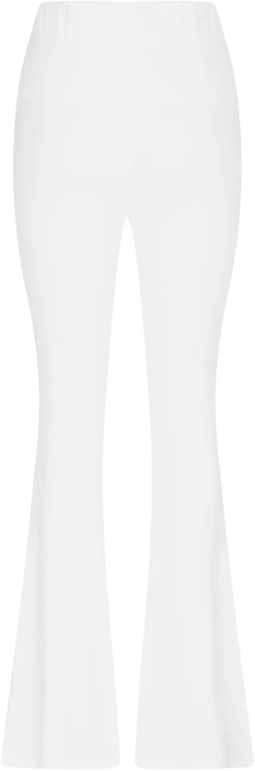 DASAYO Wide Leg Trousers Women High Waist Tummy Control Butt Lifting Flare Yoga Pants Stretchy Workout Bootcut Leggings