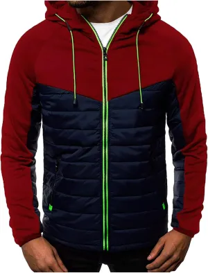 DuDubaby Men's Casual Camouflage Sports Sweatshirt Long Sleeve Zipper Hooded Jacket Coat