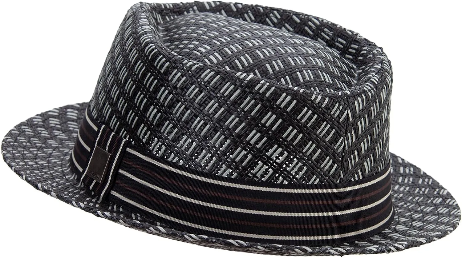 e4Hats.com Woven Paper Strae Wide Brim Porkpie Upbrim Fedora