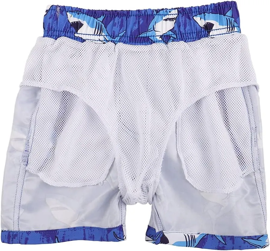 ESTAMICO Boys' Quick Dry Beach Swim Trunk Printed Board Shorts with Pockets
