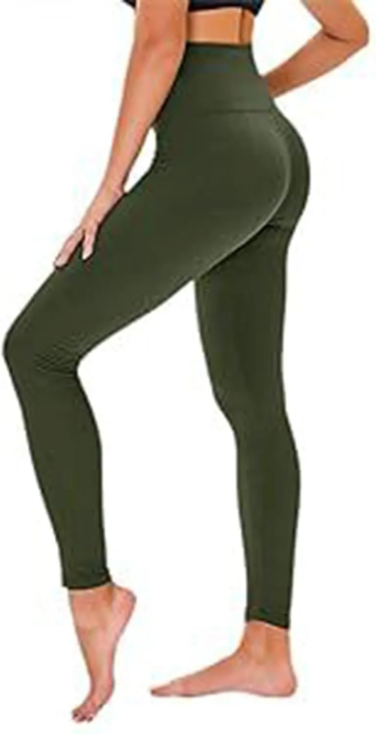 Fleece Lined Leggings Women Winter High Waisted Yoga Pants Workout Tummy Control Thick Thermal Warm Legging