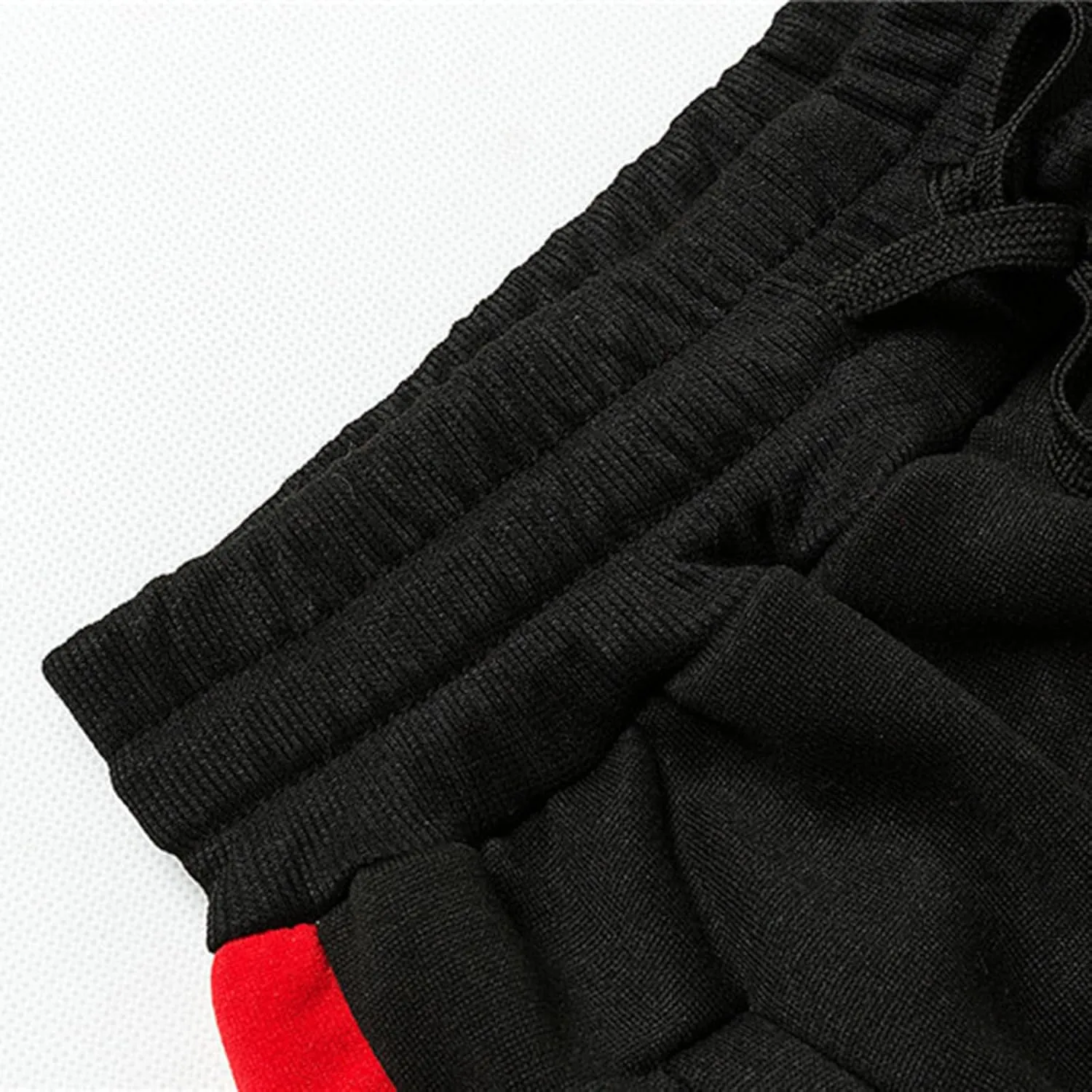Fleece Lined Sweatpants Men Open Bottom Pull On Loose Fit Joggers Lightweight Athletic Lounge Pants with Pockets