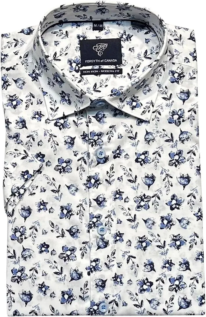 Forsyth of Canada Modern Fit Non-Iron Short Sleeve Stretch Sport Shirt