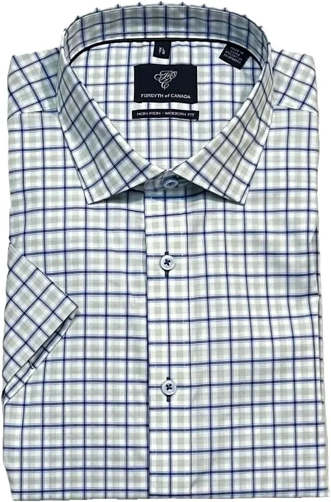 Forsyth of Canada Modern Fit Non-Iron Short Sleeve Stretch Sport Shirt