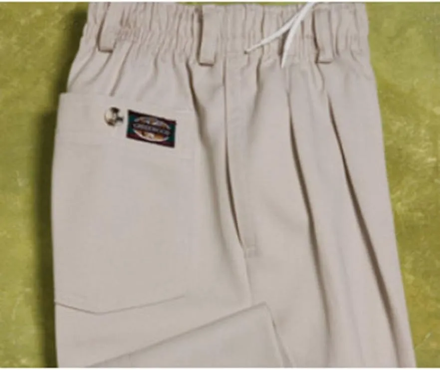 Full Elastic Waist Twill Pants for Big and Tall Mens - 100% Pure Cotton