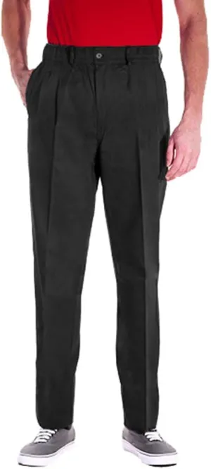 Full Elastic Waist Twill Pants for Big and Tall Mens - 100% Pure Cotton
