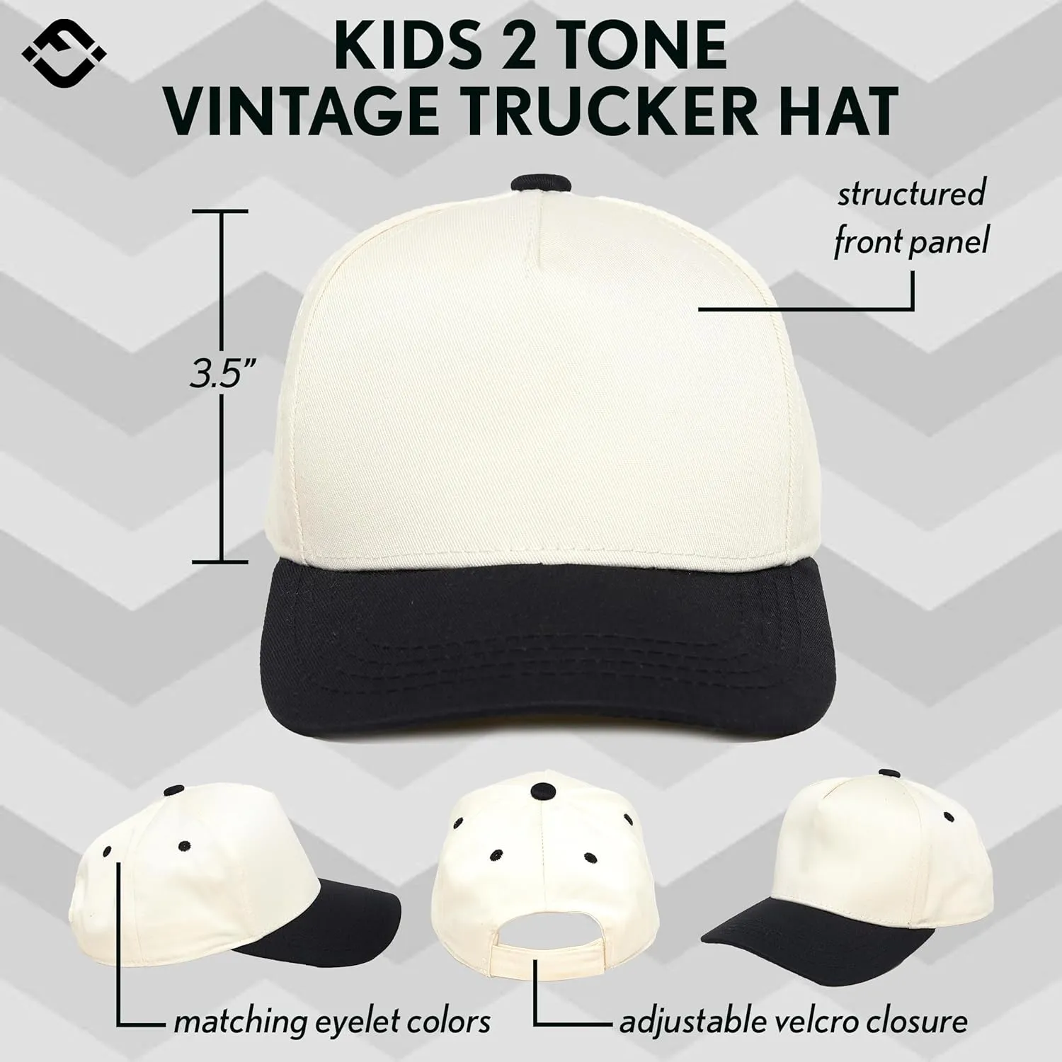 Funky Junque Premium Kids Trucker Hat Vintage Snapback Baseball Cap - Toddler Designs, Infant Sizes