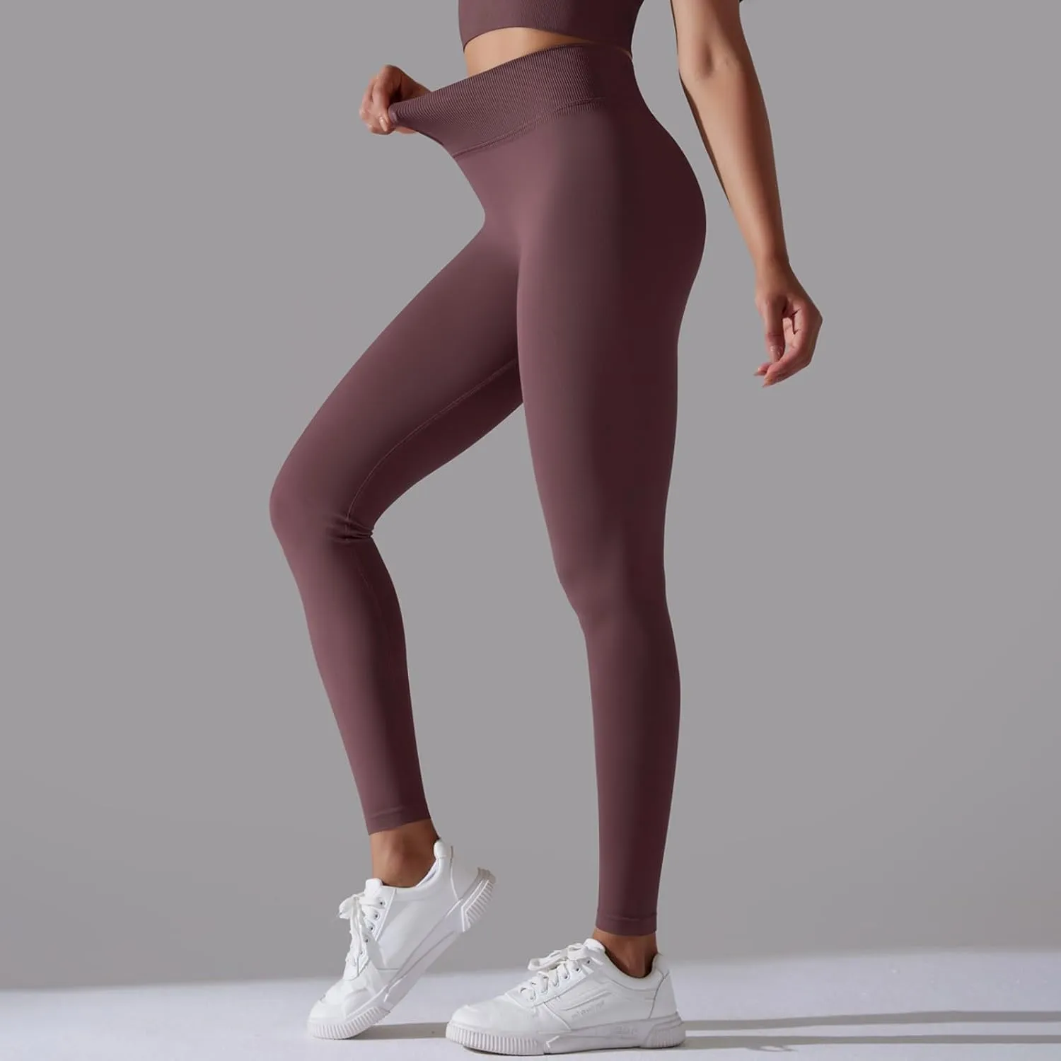 FZVYD High Waisted Leggings for Women Full Length Capri Soft Yoga Pants for Workout Athletic High Waist Tummy Control Tights