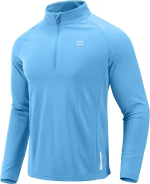 G Gradual Men's Running Shirts Long Sleeve Athletic Shirt Lightweight Quick Dry Quarter Zip Pullover for Men Workout Gym Golf