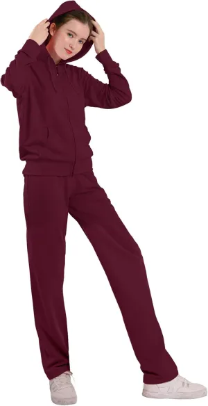 Gary Com 2 Piece Outfits Women's Tracksuit Sets Sweatsuit Long Sleeve Hoodie and Sweat Pants Zip Up Jogger Workout Suit