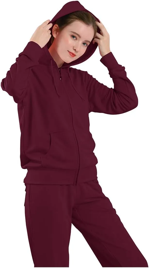 Gary Com 2 Piece Outfits Women's Tracksuit Sets Sweatsuit Long Sleeve Hoodie and Sweat Pants Zip Up Jogger Workout Suit