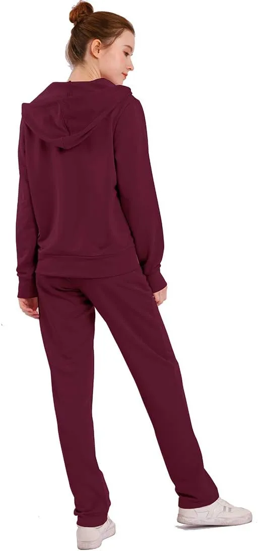 Gary Com 2 Piece Outfits Women's Tracksuit Sets Sweatsuit Long Sleeve Hoodie and Sweat Pants Zip Up Jogger Workout Suit