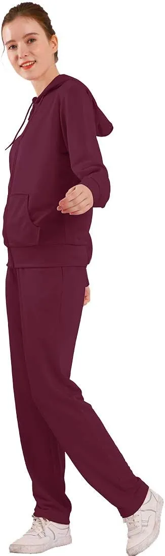 Gary Com 2 Piece Outfits Women's Tracksuit Sets Sweatsuit Long Sleeve Hoodie and Sweat Pants Zip Up Jogger Workout Suit