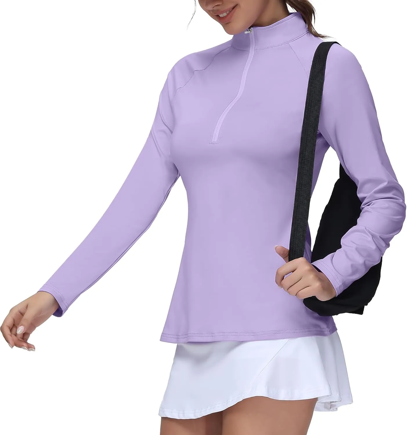 Golf Shirts for Woman UPF 50  Sun Protection Quick Dry Lightweight Long Sleeve Polo Shirts for Woman Rash Guard