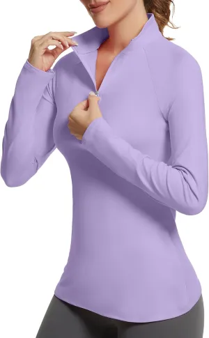 Golf Shirts for Woman UPF 50  Sun Protection Quick Dry Lightweight Long Sleeve Polo Shirts for Woman Rash Guard