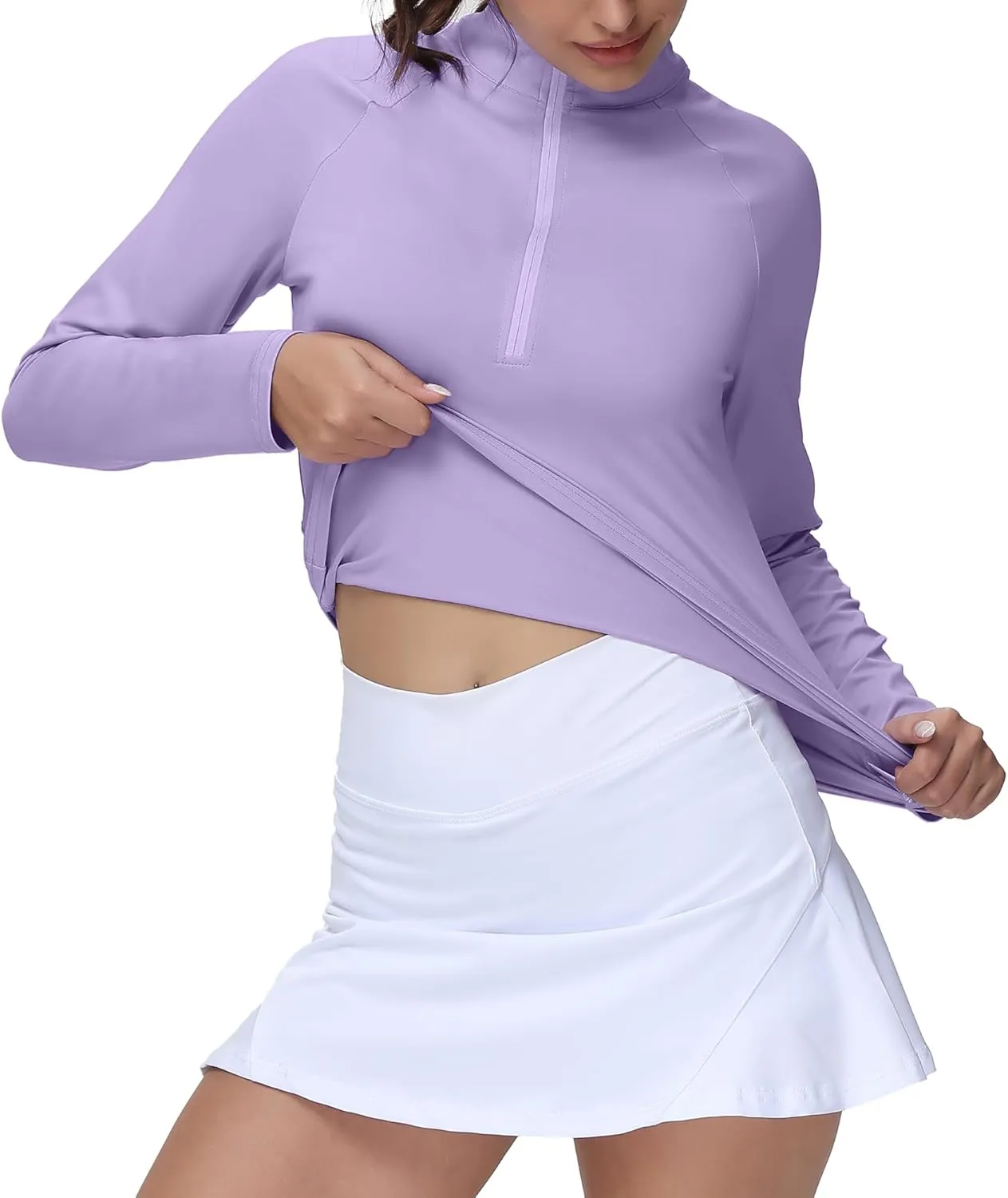 Golf Shirts for Woman UPF 50  Sun Protection Quick Dry Lightweight Long Sleeve Polo Shirts for Woman Rash Guard