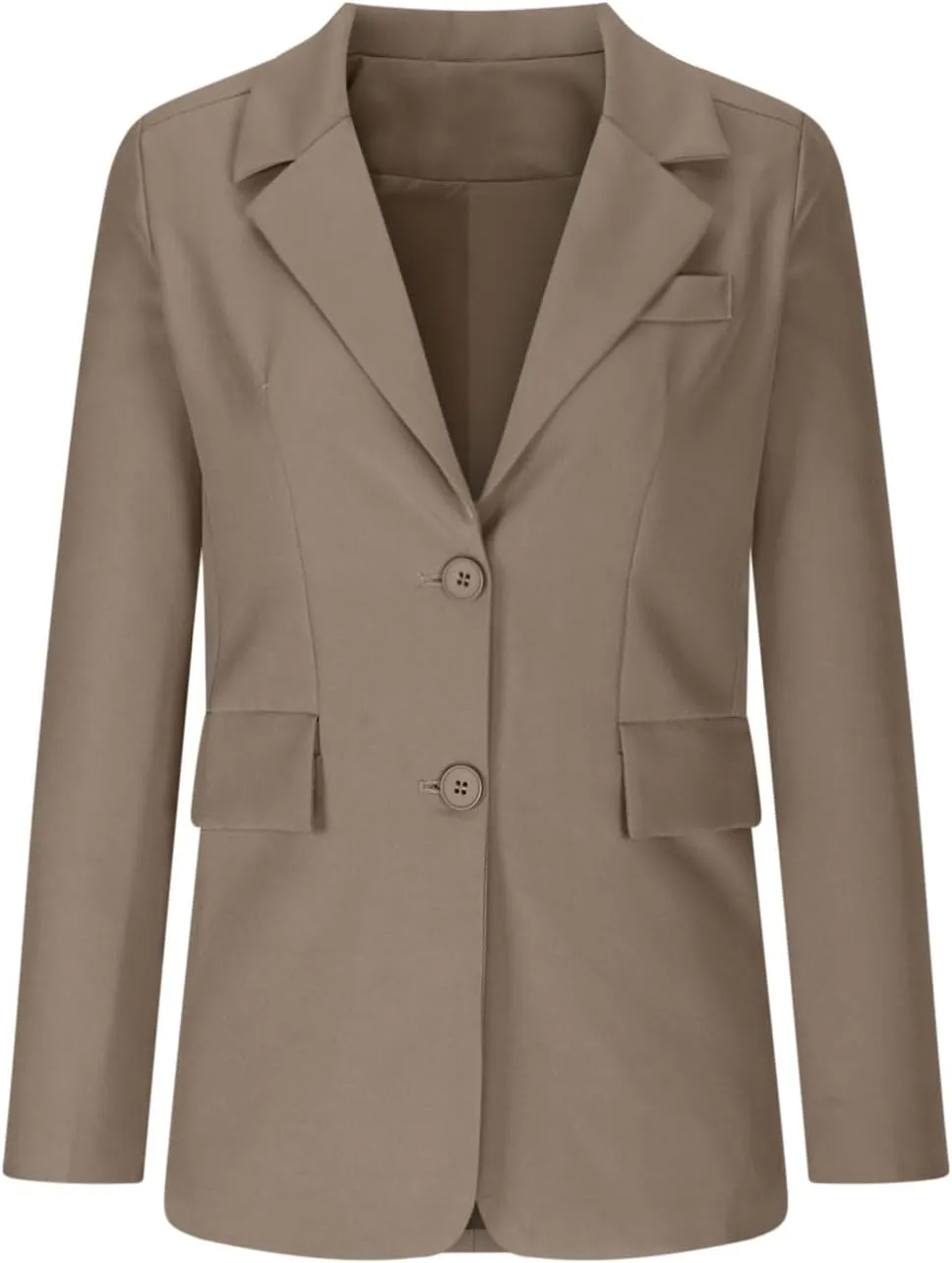 HGps8w Women's Business Casual Blazers Long Sleeve Open Front Work Office Suit Jackets Classic Lapel Cardigans with Pockets