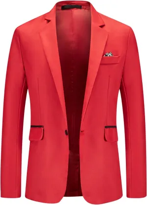 Jackets for Men,Men Casual Blazer Jackets Slim Fit Suits Jacket One Button Business Sports Coat Solid Long Sleeve Shirts