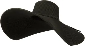 Jeanne Simmons 8 Inch Flat Wide Brim Hat with Self-tie