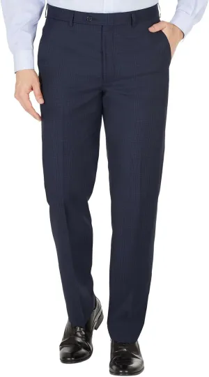 Lauren Ralph Lauren Mens Classic-Fit Wool Plaid Dress Pants 38W x 34L Navy