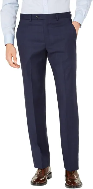 Lauren Ralph Lauren Mens Classic-Fit Wool Plaid Dress Pants 40W x 30L Blue