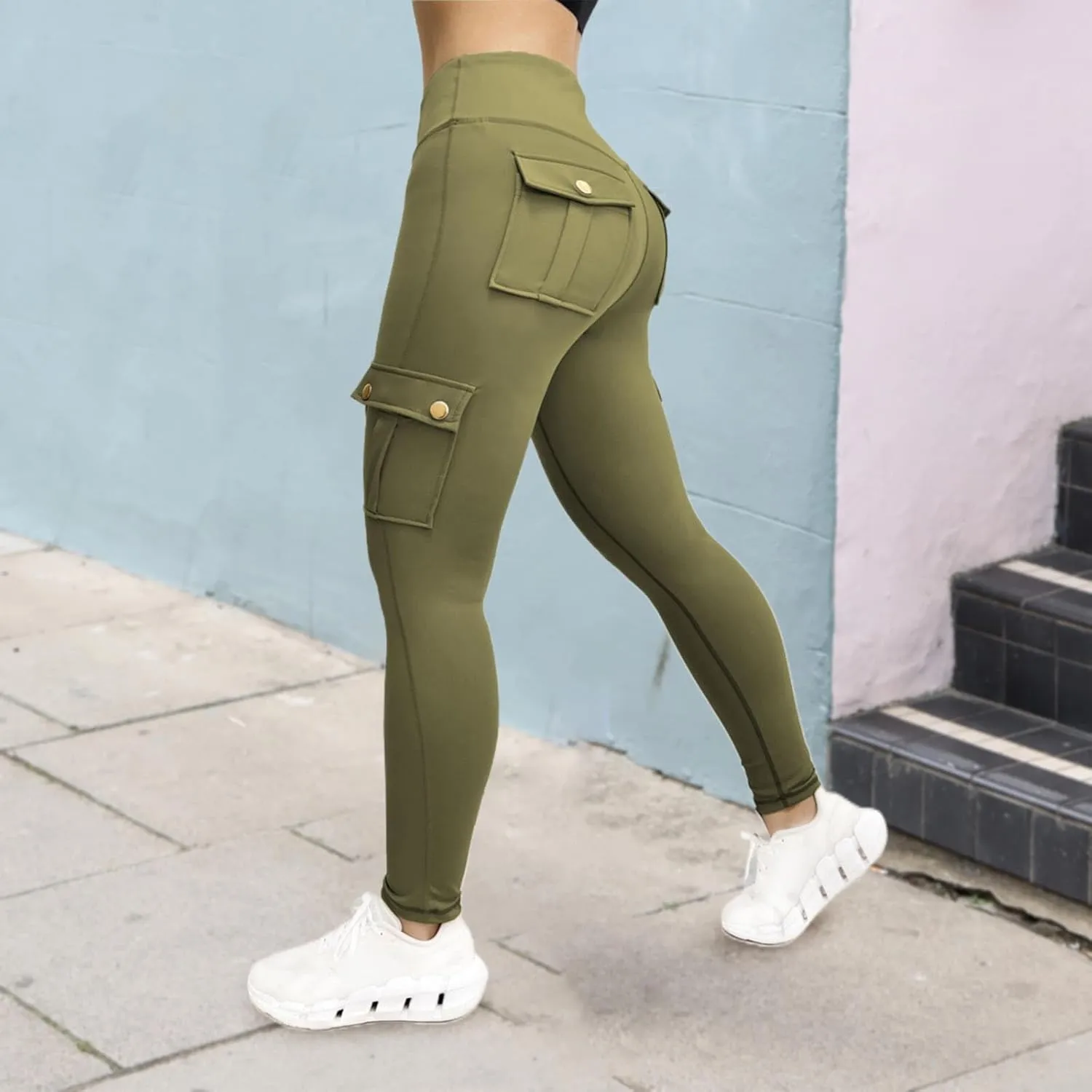 LCMTWX Leggings for Women Stretch High Hip Waist Biker Fitness Yoga Wrinkled Pants Yoga Pants Yoga Leggings Lined Thermal
