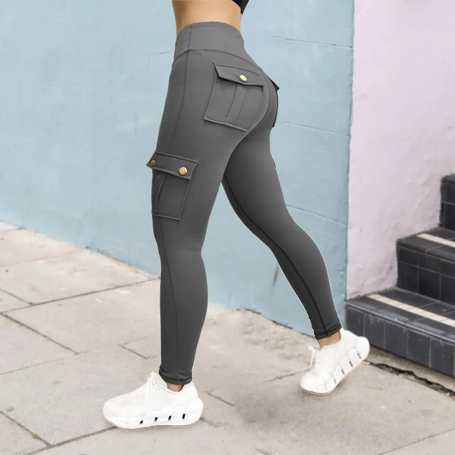 LCMTWX Leggings for Women Stretch High Hip Waist Biker Fitness Yoga Wrinkled Pants Yoga Pants Yoga Leggings Lined Thermal