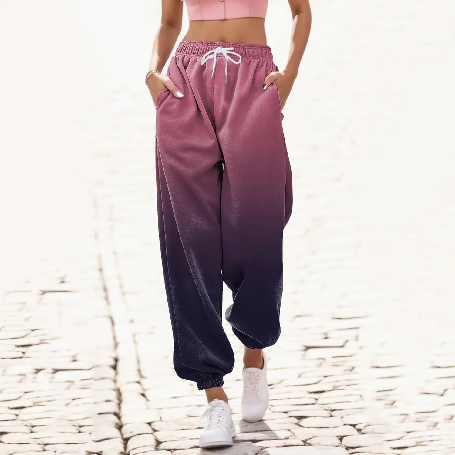 LCMTWX Womens Jogger Pants Soft Sports Cotton Pants Yoga Dance Womens Plus Size Pants Activewear Pants for Women Loose Fit