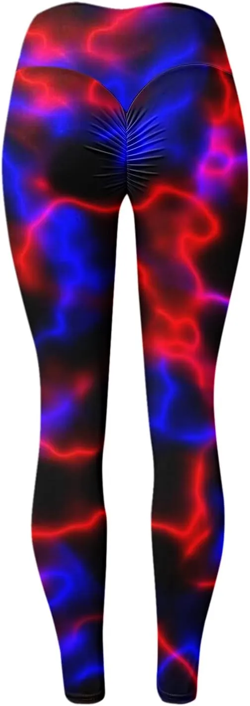 LCMTWX Yoga Leggings Leggings Slimming Print Booty Women's Tummy Running Yoga Workout Running Pilates Pants Pants Yoga
