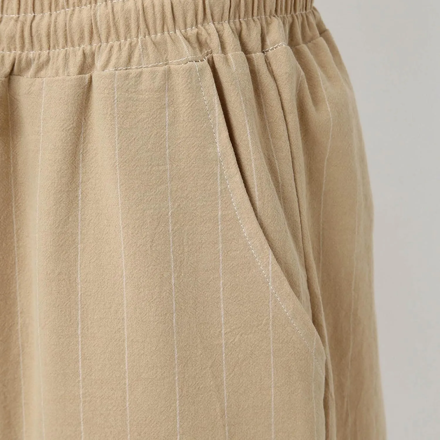 Linen Shorts for Men Casual Drawstring Loose Fit Summer Beach Shorts with Elastic Waist and Pockets