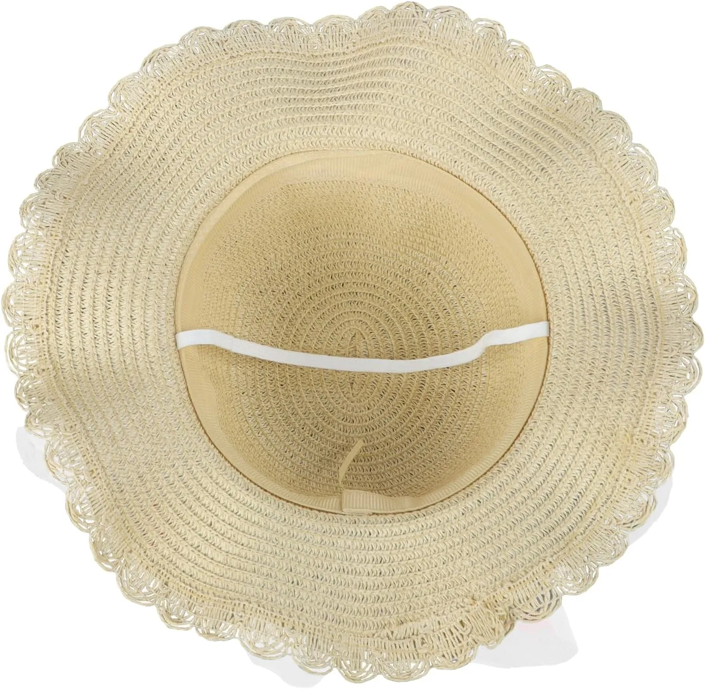 Little Girl Breathable Summer Straw Hat Cute Cherry Lace Bowknot Sun Hats Kids Floppy Beach Cap Wide Brim Sun Visor