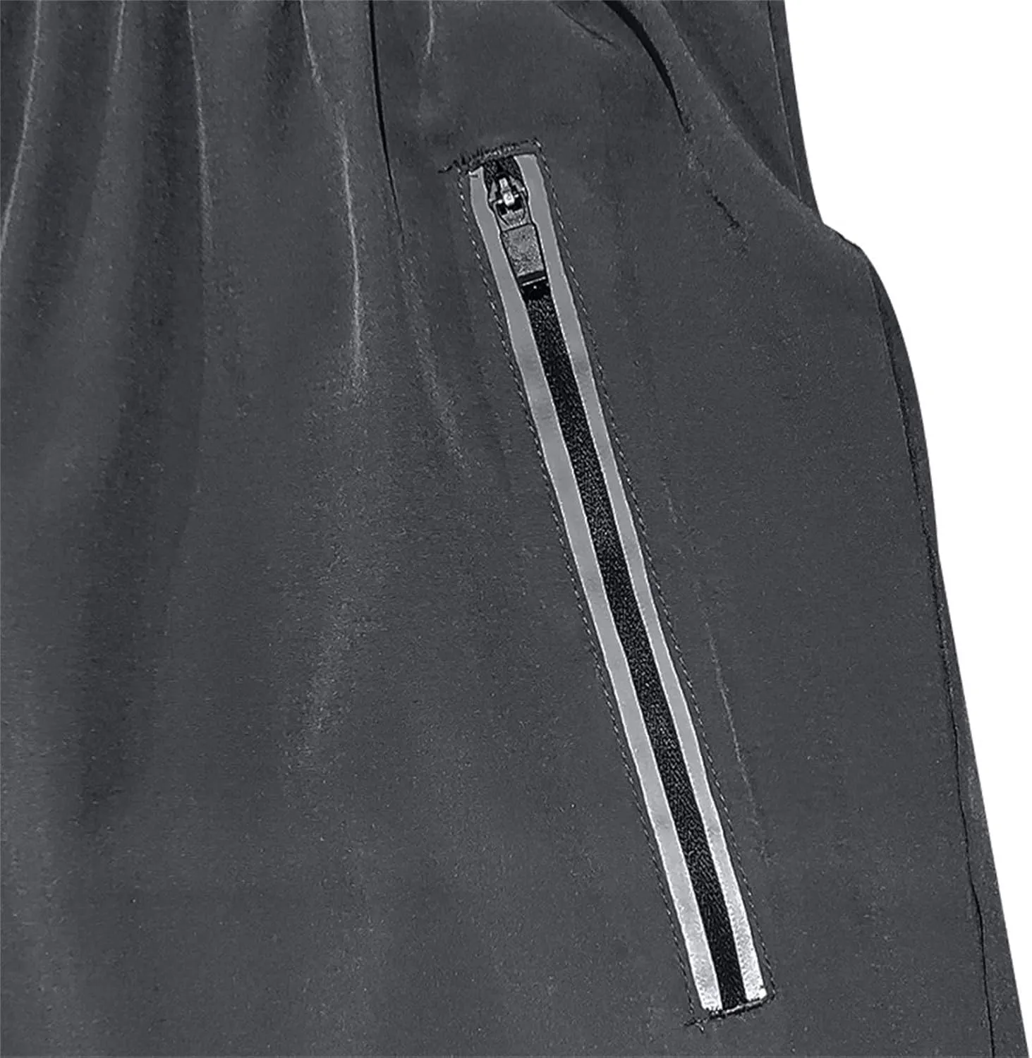 Mens Athletic Shorts Elastic Waist Quick Dry Running Short with Pockets Fluorescent Stretch Workout Shorts for Night Run